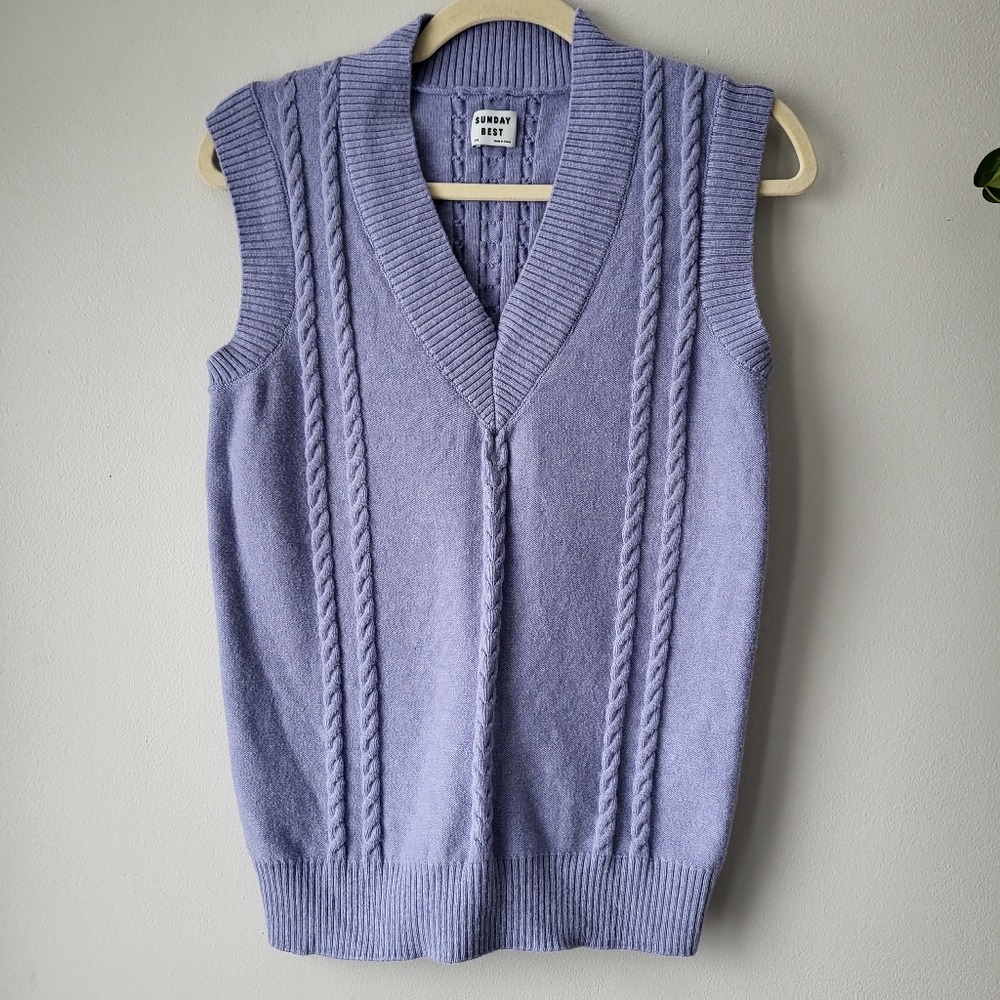 Aritzia Sunday Best Winston knit sweater vest Sz 2XS
